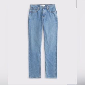 Abercrombie & Fitch Curve Love Mid Rise 90s Straight Jean